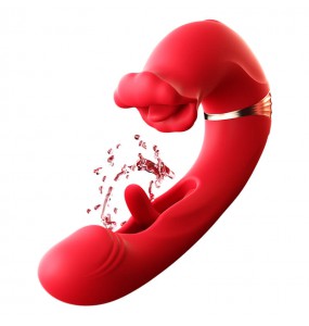 MizzZee - XIAOLANG Tongue Lick Slap Vibrator (Chargeable - Red)